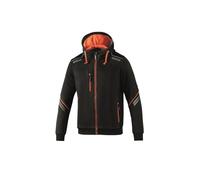 sparco Tech Hooded Full Zip Work Utility T-Shirt, Orange, XL Unisex