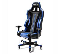 Sparco Trooper Chaise de Gaming Ergonomique réglable avec support Lombaire, Piston certifié, Roues Pro Caster verrouillables (Noir Bleu)