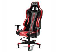 Sparco Trooper Chaise de Gaming Ergonomique réglable avec support Lombaire, Piston certifié, Roues Pro Caster verrouillables (Noir Rouge)