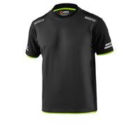 Sparco Tucson GSVF T-Shirt Technique en Coton et Polyester Effet piqué - Haute visibilité sur Les Manches - Épaules renforcées - Conforme à la Norme en ISO 13688:2022 - Taille M