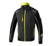 Sparco Veste Antivent Tech Light-Shell Austin Tg. L Gris Foncé/Jaune Fluo
