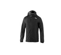 Sparco Veste imperméable et coupe-vent, imperméable et coupe-vent, matériau extérieur 100% polyester + TPU, doublure intérieure confortable : 95% polyester, 5% élasthanne, taille M, noir