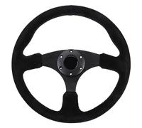 Sparco Volant en daim et cuir, 350 mm, noir avec bouton klaxon