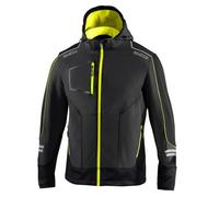 Sparco York Tech Soft Shell Tg XS Gris Foncé/Jaune Fluo Veste D'Hiver