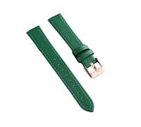 SpaRcz Bracelet de montre en cuir fin 10-22mm, petite taille pour femmes, Vert-or rose, 14mm