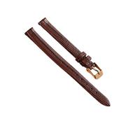 SpaRcz Bracelet de montre en cuir grain de lézard pour femme 8-16mm, Brun-rose, 8mm