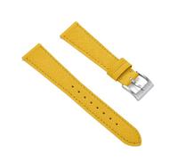 SpaRcz Bracelet de montre en cuir grainé, 18-24mm, Jaune-argent, 19mm