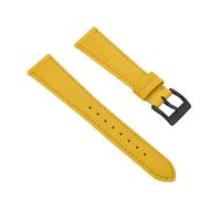 SpaRcz Bracelet de montre en cuir grainé, 18-24mm, Jaune-noir, 23mm