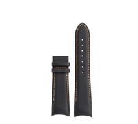 SpaRcz Bracelet de montre en cuir véritable, bouche incurvée, avec boucle papillon, 22-24mm, Couleur 15, 22mm