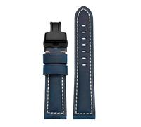 SpaRcz Bracelet de montre en cuir véritable, peau de cheval fou, avec boucle papillon, accessoires de montre, 20-24mm, Couleur 12, 20mm