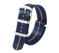 SpaRcz Bracelet de montre en Nylon, étanche, militaire, 18-22mm, Bleu Orange, 22mm