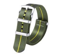 SpaRcz Bracelet de montre en Nylon, étanche, militaire, 18-22mm, Vert Jaune, 20mm