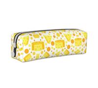 SpaRcz Trousse à Crayons à Motif de Fromage Jaune, Sac à Crayons en Cuir à Fermeture éclair Simple, Couleur 3, 21x5x5.5cm