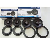 Spare Parts Kit haut-parleurs Alpine série S-S65 + série S-S50 pour Mercedes Classe B W245 Avant et Arrière avec adaptateurs et supports