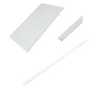 sparefixd Étagère en verre transparent et bordure avant blanche pour LG