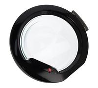 sparefixd Porte noire en verre et poignée pour machine à laver Hoover