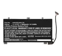 Sparepart: CoreParts Battery for Huawei Notebook, Laptop 41.04Wh Li-Pol 11.4V, HB4593J6ECW, HB4593J6ECW-31 (Laptop 41.04Wh Li-Pol 11.4V 3600mAh)