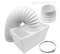 SPARES2GO Boîte d'aération à condensateur et kit de tuyau compatible avec sèche-linge Bauknecht (avec clip à vis)
