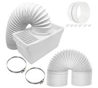 SPARES2GO Boîte d'aération universelle à condensateur pour sèche-linge + tuyau d'évacuation extra long de 6 m (100 mm)