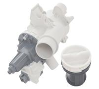 SPARES2GO Boîtier de filtre de pompe de vidange pour machine à laver Hoover | Compatible avec la série H3W H3DS HWB HWP HBWS, pompe de vidange de rechange et boîtier de filtre, sortie moteur de 21 W