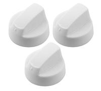 spares2go Bouton de contrôle Blanc Universel pour tous les marques et modèles de four Belling Four et Plaques de Cuisson (Lot de 1,2,3,4,5 ou 6 + Adaptateurs) Pack Quantity: 3
