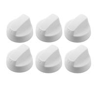 spares2go Bouton de contrôle Blanc Universel pour tous les marques et modèles de Hotpoint Four et Plaques de Cuisson (Lot de 1,2,3,4,5 ou 6 + Adaptateurs) Pack Quantity: 6
