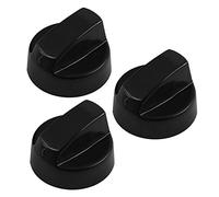 spares2go cadran de contrôle/pour Indesit Four et Plaques de Cuisson (Lot de 1,2,3,4,5 ou 6 + Adaptateurs, noir) Pack Quantity: 3