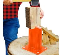 SPARES2GO Coin à bûches pour fendeur de bois, haute visibilité, hache à bois montée sur châssis, ciseau