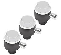 Spares2go commutateur de commande Bouton pour Rangemaster 90 110 Classic four plaque (Argent/chrome) 3 Pack