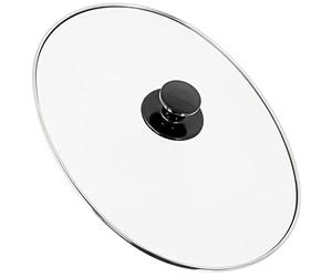 SPARES2GO Couvercle ovale universel en verre et poignée à bouton pour mijoteuses de 5,5 L, 6 L et 6,5 L