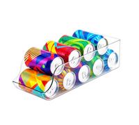 SPARES2GO Distributeur de canettes de réfrigérateur transparent en étain pour nourriture et boissons - Tiroir de rangement (lot de 1)