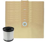 SPARES2GO Filtre à cartouche + 10 sacs à poussière pour aspirateur Titan TTB774VAC TTB775VAC TTB776VAC TTB777VAC 16L 20L 30L 40L