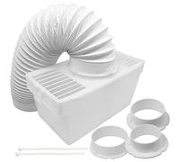 SPARES2GO Kit de condensateur de Tuyau d'aération avec 3 adaptateurs Compatible avec sèche-Linge Whirlpool (1,2 m)
