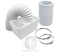SPARES2GO Kit de condensateur et tuyau extra long avec bague de connexion pour sèche-linge White Knight (100 mm de diamètre)