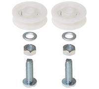SPARES2GO Kit de roulettes pour porte coulissante de serre (2 roues en nylon de 28 mm)