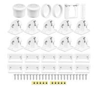 SPARES2GO Kit de verrouillage magnétique de sécurité enfant pour placard, tiroir, armoire, meuble - Sécurité bébé (10 x verrous + 2 x clés)