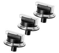 SPARES2GO Lot de 3 boutons de commande compatibles avec four/cuisinière Rangemaster 90 100 110 DF Elite Professional - Noir/chromé