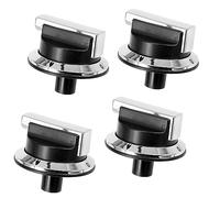 SPARES2GO Lot de 4 boutons de commande compatibles avec four/cuisinière Rangemaster 90 100 110 DF Elite Professional - Noir/chromé