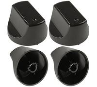 Spares2go Lot de 4 boutons de commande noirs pour four Hotpoint