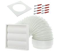 Spares2go Mur extérieur kit de Ventilation pour sèche-Linge Compatible avec Cata (Blanc, 10,2 cm/102 mm)