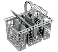 SPARES2GO Panier à Couverts avec Poignée et Couvercle compatible avec Indesit DFG2635 DIFP48 Lave-Vaisselle