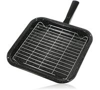 Spares2go Poêle à griller universelle pour petit four carré, grille et poignée amovible