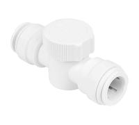 SPARES2GO Robinet d'arrêt d'urgence 15 mm à enfoncer pour appareil 1/4 de tour