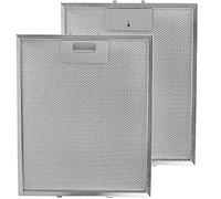 SPARES2GO Treillis Métallique Filtre compatible avec Candy Hotte Cuisinière Cuisine Ventilateur Extraction Ventilation (Paquet de 2 Filtres, Argent, 300 x 250 mm)