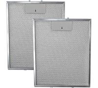 SPARES2GO Treillis Métallique Filtre compatible avec Electrolux Hotte Cuisinière Cuisine Ventilateur Extraction Ventilation (Paquet de 2 Filtres, Argent, 300 x 250 mm)