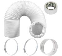 SPARES2GO Tuyau d'aération universel pour climatiseur 10 m avec extension de 12,7 cm (avec clips)