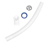 SPARES2GO Tuyau de trop-plein rond chromé pour Franke Titan Basis | 1120021105, couvercle de 35 mm avec raccord à profil bas, couvercle chromé