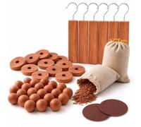 SPARIL Anti Mites Textiles Vêtements Bois de Cèdre Boules Penderie 47pcs