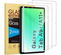 SPARIN 2 Pack Protection Écran en Verre Trempé pour Samsung Galaxy Tab A11+ / A11 Plus / A9+ / A9 Plus, 11 pouces, HD Clair Transparent, Dureté 9H avec, Outil D'alignement Facile