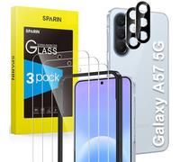 SPARIN 3+2 Pièces Verre Trempé pour Samsung Galaxy A57 5G, 3 Protecteurs d'écran et 2 Caméra Protection écran pour Samsung A57, Vitre Protection avec Outil D'alignement Facile, 9H Dureté